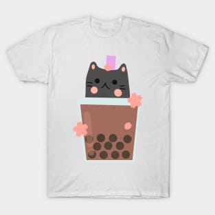 Cat boba tea T-Shirt